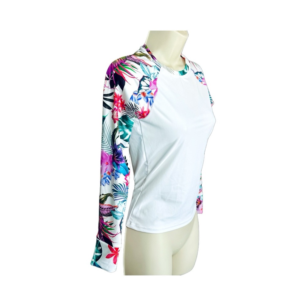Raisins Rash Guard, Zip-Back, Long Sleeved UVP Vieques Swim Shirt. XS - Picture 2 of 13